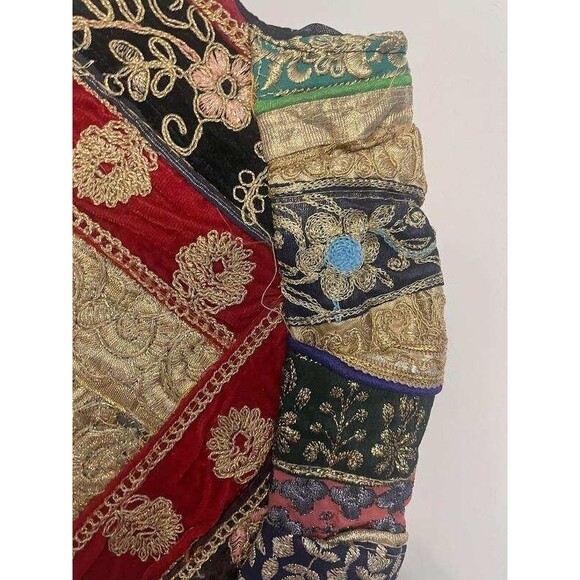 NWT Sacred Threads Magic Carpet Embellished Patchwork Colorful Lined Bag - Picture 6 of 11